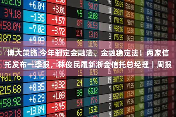 博大策略 今年制定金融法、金融稳定法！两家信托发布一季报，林俊民履新浙金信托总经理｜周报