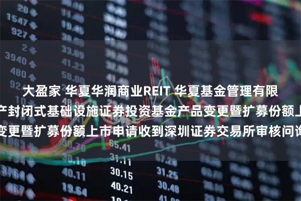 大盈家 华夏华润商业REIT 华夏基金管理有限公司关于华夏华润商业资产封闭式基础设施证券投资基金产品变更暨扩募份额上市申请收到深圳证券交易所审核问询函的公告